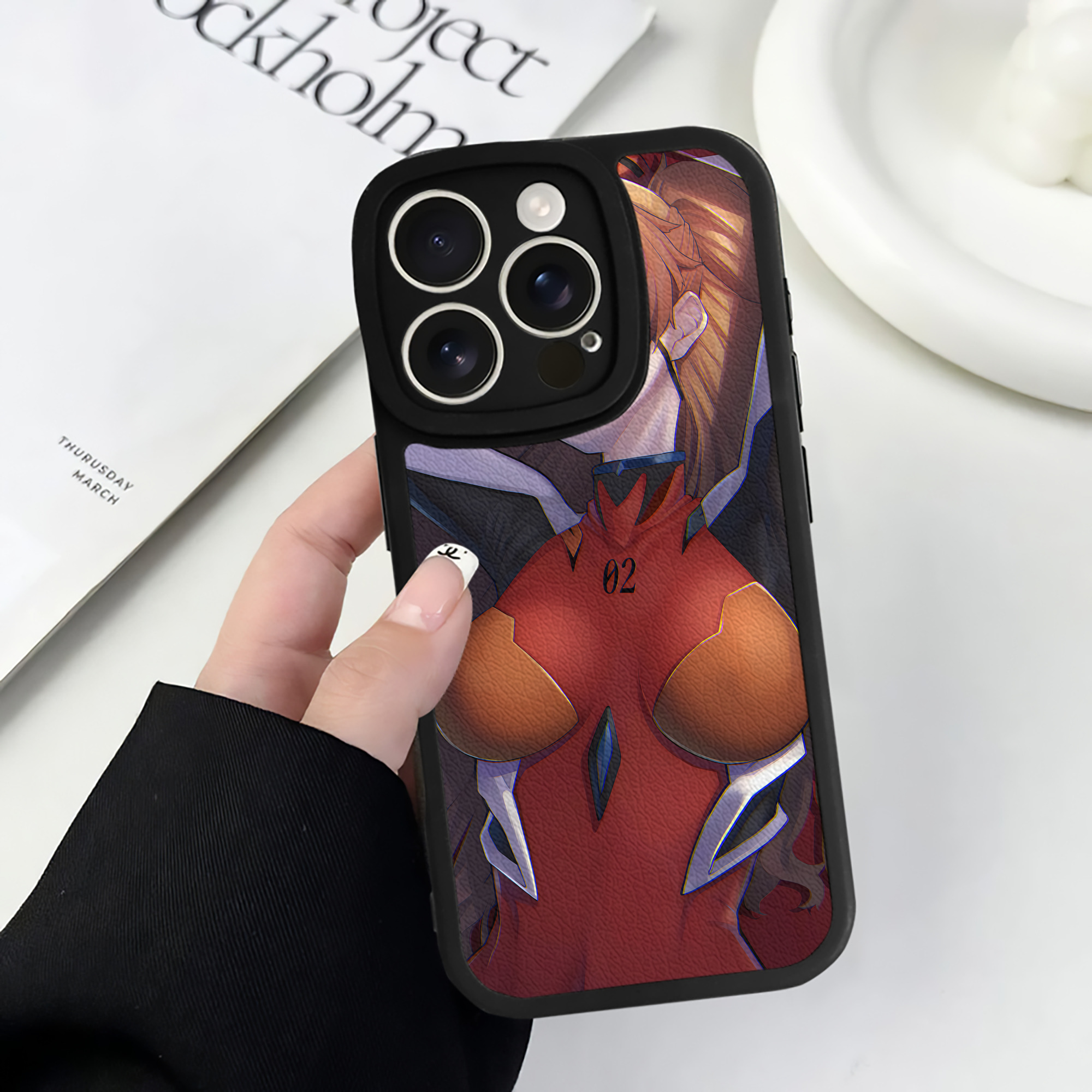 （画像用） EVA 新世紀エヴァンゲリオン 【iPhone 16シリーズ対応】シリコンスマホケース（レザー調） 材質：シリコン
